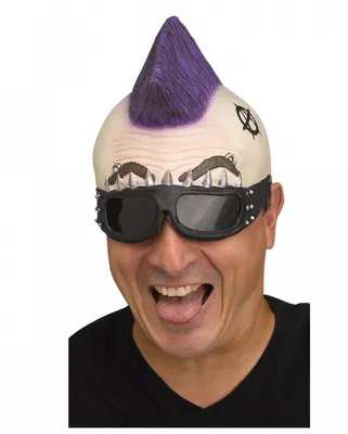 Produktbild von Punk Glatze mit Mohwak, Tattoo & Sonnenbrille