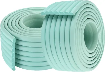 Image de (pack de 2) 2 mètres de W-forme multifonctionnelle ultra-large protection de bord Barre de pare-chocs élargie et épaissie pour enfants, vert clair