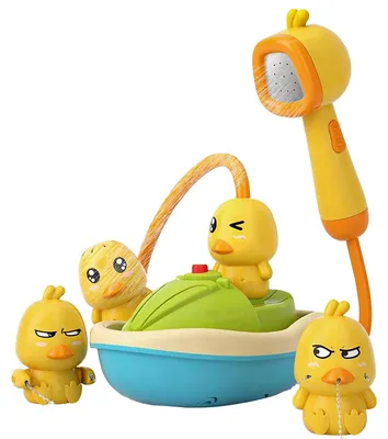 Produktbild von Elektrisches Baby Badespielzeug Ente mit Duschkopf, Wasserspielzeug für Kinder Jungen Mädchen Badewannenspielzeug