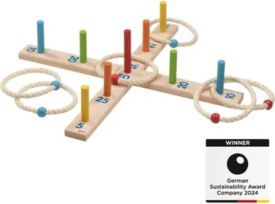 Produktbild von goki Ringwurfspiel mit 6 Sisalringen