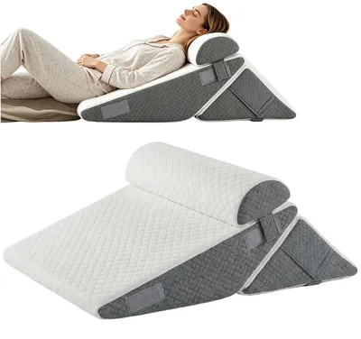 Zdjęcie produktu dla Zestaw ergonomicznych poduszek klinowych, regulowanych na wysokość, do łóżka i sofy