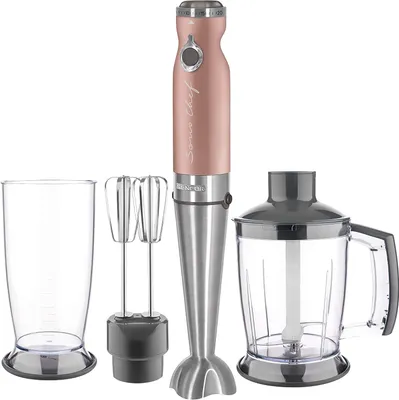 Immagine prodotto di SENCOR SHB 5605RS-EUE3 Frullatore a immersione 4 in 1, tecnologia TITANIUM QuadBlade, potenza 1 200 W, controllo della velocità (20 velocità), contenitore da 800 ml con coperchio, tritatutto 1 250 ml