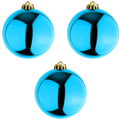 3 Stück XXL Weihnachtsbaumkugeln Christbaumkugeln Petrol Ø 20cm