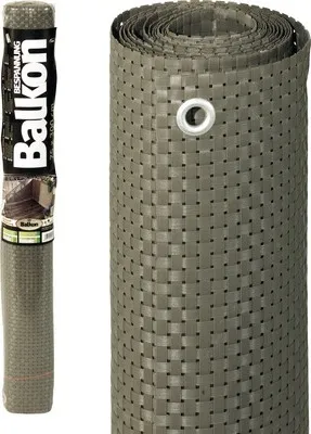 Produktbild von Balkonbespannung Rattan 75 x 300 cm titangrau