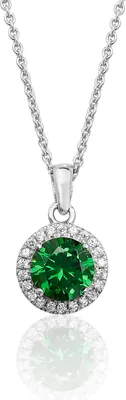 Produktbild von Eleganter 925 Sterling Silber (Rhodiniert) Damen - Anhänger + Kette mit Zirkonia; TRS29303