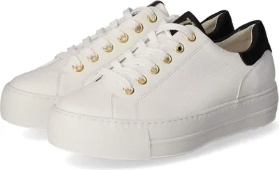 Produktbild von Paul Green Damen Low Sneaker Weiß Leder-Textil-Mix Größe: 61/2