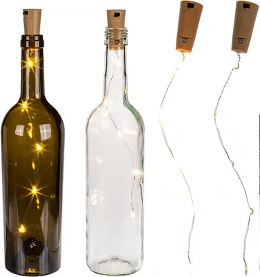 Produktbild von Flaschenkorken Lichterkette mit 5 LED in warmweiß
