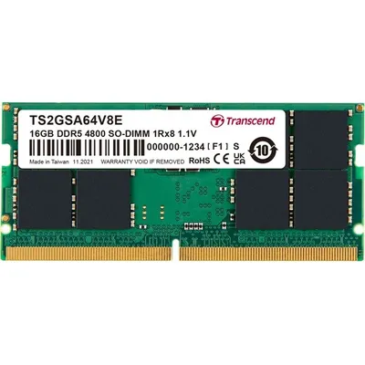 Image de Transcend - DDR5 - Module - 16 Go - SO DIMM 262-PIN - 4800 MHz / PC5-38400 - CL40 - 1.1 V - ungepuffert - non-ECC - pour Intel Next Unit of Computing 13 Extreme Kit - NUC13RNGi9