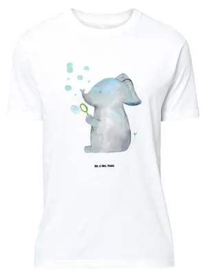 Produktbild von Mr. & Mrs. Panda Größe XL T-Shirt Elefant Seifenblasen - Weiß - Geschenk, Rüsseltier, Shirt, Liebe, Liebesspruch, mit Spruch, Tshirt, Lustige Sprüche, Elefanten