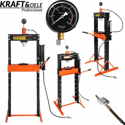 Zdjęcie produktu dla Prasa Hydrauliczna Warsztatowa 20T CE Płyty Żeliwne Kraft&Dele