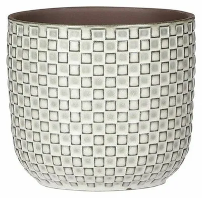 Produktbild von Mica Decorations - Blumentopf - Keramik weis - 12 x 11 cm