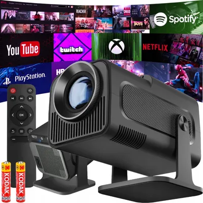Produktbild von Projektor Android 11 Wifi Bt Drehbar 390 Ansi 4K En Tragbares Smart Tv