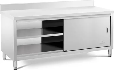 Obrázek produktu pro Pracovní skříň Royal Catering z nerezové oceli - ECO - 200 x 60 cm - 500 kg - stojan -