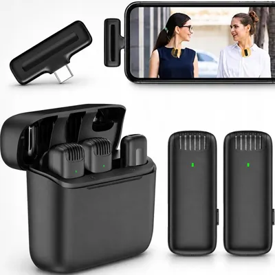 Immagine prodotto di Microfono lavalier wireless J13 con connettore USB-C per telefono