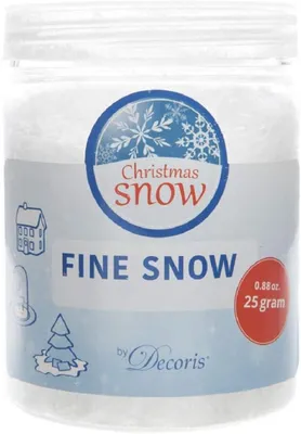 Produktbild von Kunstschnee Schneeflocken fein PE dia6.5cm H.7 cm weiß 25 gramm