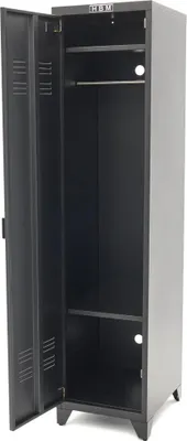 Produktbild von Schließfachschrank 43x50x180cm schwarz Schließfach Spind Werkstattschrank