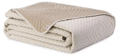 Produktbild von Tagesdecke / Bettüberwürf zweiseitig mit Ultrasonic Steppung 220 x 240 cm - beige-cappucino