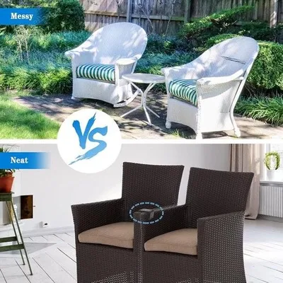 Produktbild von 12-teiliges Set Gartenmöbelverbinder, Rattanmöbelverbinder, Kunststoffmöbelklemmen, Polyrattanmöbelclips, Lounge-Set-Clips, Montageklemmen für Gartenmöbel (3,8 x 4,1 x 6,5 cm)