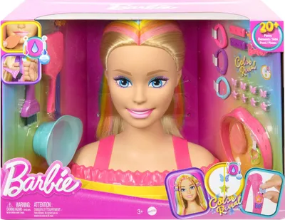 Image de Tête De Style Deluxe Barbie Neon Arc-En-Ciel