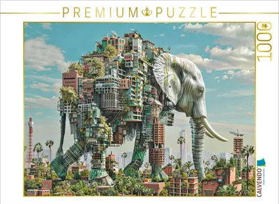 Produktbild von CALVENDO Puzzle Ein Motiv aus dem Kalender Elefantastisch | 1000 Teile Lege-Größe 64x48cm Foto-Puzzle für glückliche Stunden