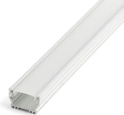 Obrázek produktu pro LED profil 2m pro zapuštěnou montáž 10,75 | Povrch: eloxovaný hliník | Kryt: mléčné sklo | Montážní klipy: bez držáků | Koncovky: bez koncovek | DQ-PP