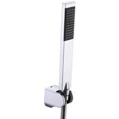 Image de Douche en acier inoxydable avec flexible et support de pomme de douche, chrome poli, LP135