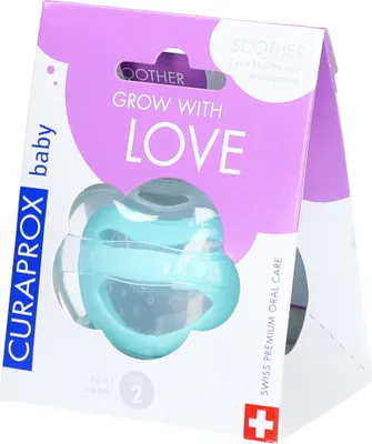 Zdjęcie produktu dla Curaprox Baby, silikonowy smoczek, turkusowy, rozmiar 2