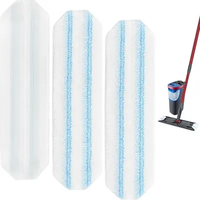 Obrázok produktu pre INF Náhradné návleky na mop z mikrovlákna - 3 ks, kompatibilné s Vileda H2Pro a O-Cedar