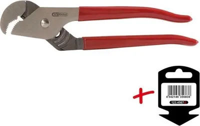 Produktbild von KS TOOLS Rohr- / Wasserpumpenzange 115.1362-E 12,0mm Chrom-Vanadium-Stahl 470g