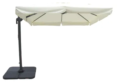 Immagine prodotto di Ombrellone da giardino 3x4 mt con palo girevole in alluminio e antivento Mercurio -  Beige