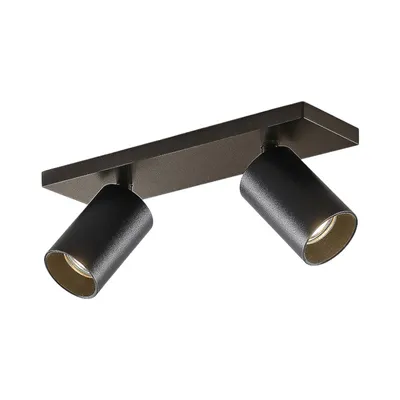 Produktbild von Arcchio Strahler Brinja, schwarz, eckig, Ø 6cm, 2-fig., GU10