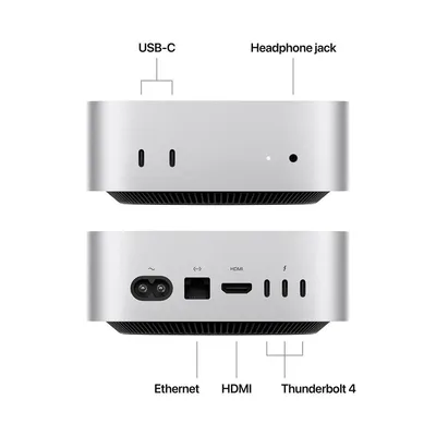 Immagine prodotto di Apple Mac Mini 2024 M4 CPU 10-core GPU 10-core 16GB 512GB SSD