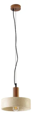 Produktbild von Lucande Hängeleuchte Carlotta, 1-flg., Ø 27 cm, beige, Beton