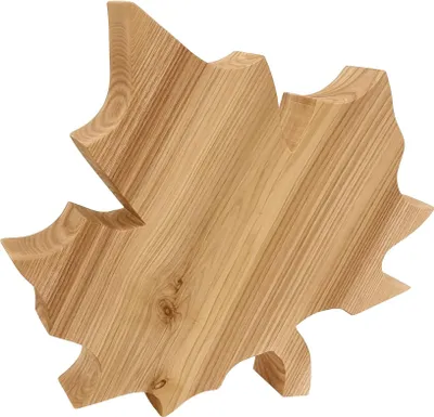 Produktbild von Holzblatt Ahornform aus Esche Herbstdekoration Größe wählbar V-40.13-Ahornblatt