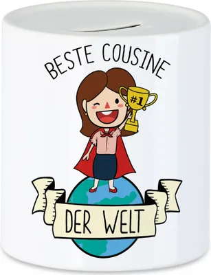 Produktbild von Beste Cousine Der Welt Spardose Lieblingscousine Geschenkidee Geburtstag Verwandtschaft Tante Onkel