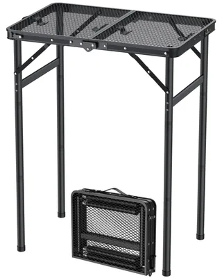 Produktbild von Tragbarer Grill Tisch - Verstellbare Höhe - 60 x 40 cm - Leichtes Aluminium