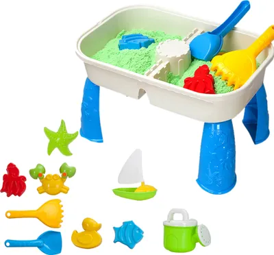 Produktbild von Kinder Sand Wasser Aktivität Tisch mit 9 Strand Spielzeug Für Kinder Aktivität Tisch