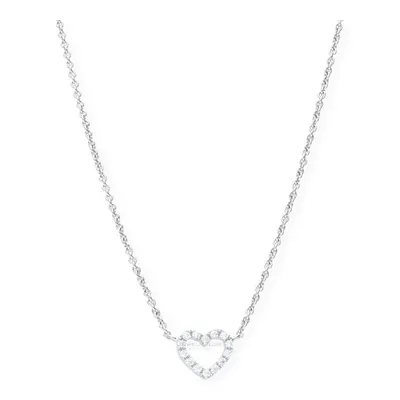Produktbild von JuwelmaLux Halskette 333/000 (8 Karat) Weißgold mit Herz, Zirkonia JL10-05-0207