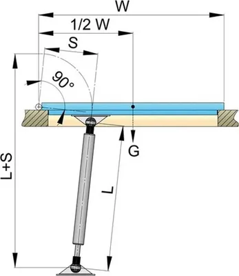 Immagine prodotto di Molla a gas Vetus, acciaio inox, 280-440 mm