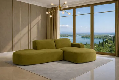 Produktbild von Kaiser Möbel Ecksofa Cursal Atelier, Stoff Salvador, Olive, Rechts