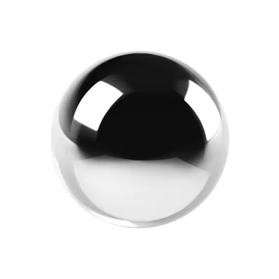 Obrázek produktu pro Dekorace keramická koule Stříbrná 11 cm Glazovaná Lesk Zahradní
