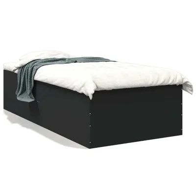 Immagine prodotto di vidaXL Struttura del letto nera 75x190 cm in materiale ligneo