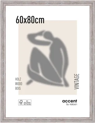 Immagine prodotto di cornice in legno vintage accent by nielsen, 60x80 cm, bianco