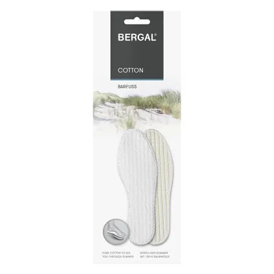Produktbild von Bergal Barfußsohlen 100% Baumwolle Einlegesohlen Frischesohlen Einlage Gr. 44
