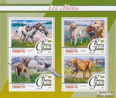 Produktbild von Briefmarken Guinea 2016 Mi 11676-11679 Kleinbogen (kompl. Ausgabe) postfrisch Hunde
