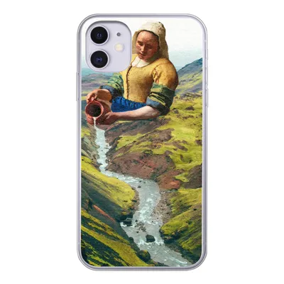 Produktbild von MuchoWow® Handyhülle Schutzhülle Hülle für iPhone 11 Milchmädchen - Natur - Vermeer Silikon Softcase Handy Hülle - Handytasche