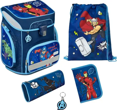 Produktbild von SCOOLI EasyFit Avengers Schulranzen Set, 5tlg.
