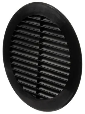 Lüftungsgitter rund Ø 150 mm, Kunststoff, schwarz