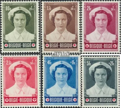 Produktbild von Briefmarken Belgien 1953 Mi 961-966 (kompl.Ausg.) postfrisch Hochzeit