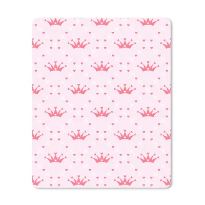 Produktbild von MuchoWow® Mauspad Mousepad Krone - Muster - Rosa 30x40 cm - Mousepads - Maus Mat - Pad - Mausunterlage - Mausmatten